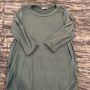 Long Sleeve Teal Tunic Top Size L by perfect peach